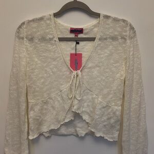 Edikted Cross Tied Shear Sweater